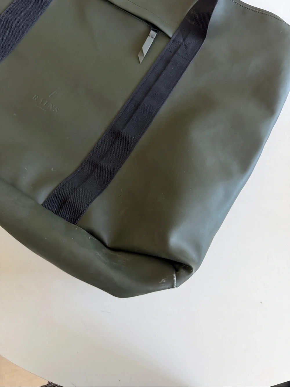 RAINS Large Weekend Waterproof Tote in Green